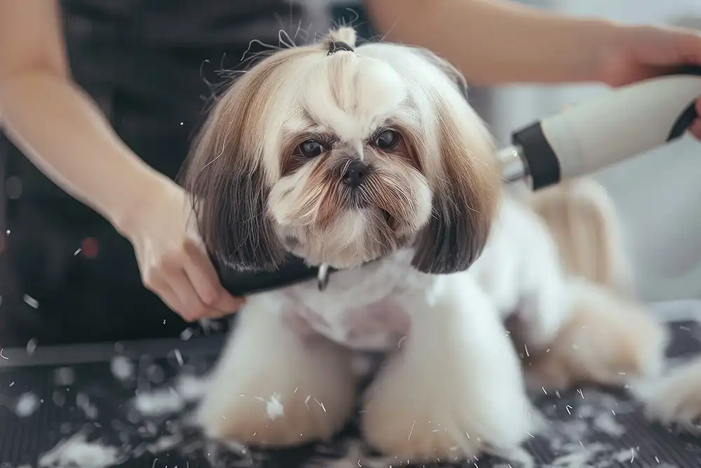Freshly groomed dog